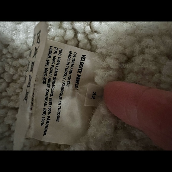 Acne Velocite shearling jacket size 32 (US 2-4) - Picture 10 of 16